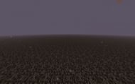 A screenshot was taken in Minecraft above the Nether's final layer of bedrock (Image via Minecraft)